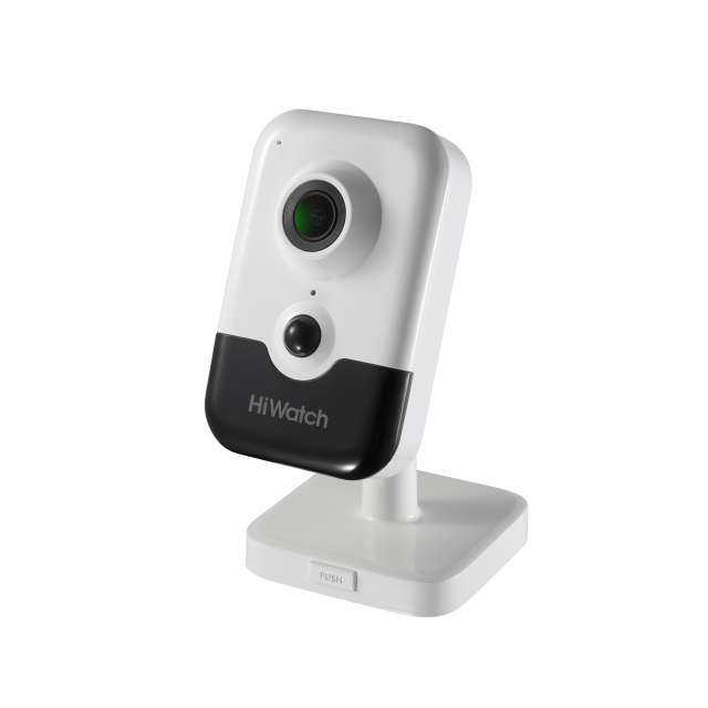 Внутренняя IP-камера DS-I214W(B) (2.8mm), 2Мп, 2.8мм, ИК до 10м, DWDR, microSD до 128Гб, DC12В/PoE, встр. микр. и динамик, Wi-Fi