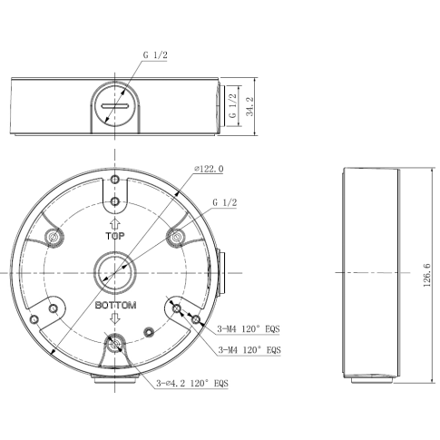 Монтажная коробка DH-PFA137 для купольных видеокамер DAHUA