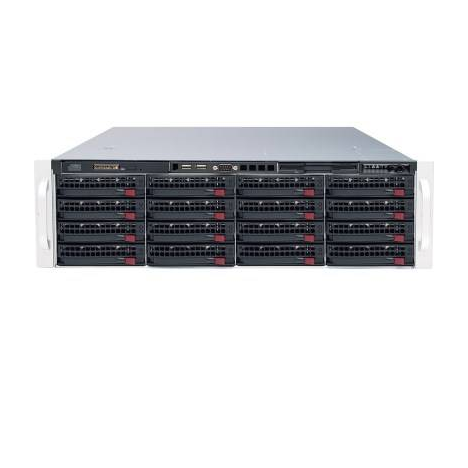 Видеосервер Линия NVR-128 SuperStorage для IP-видеокамер. Количество каналов: видео - 128, аудио - 128, до 16 HDD, 2 источника питания
