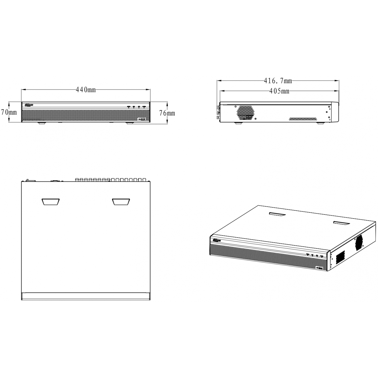 32-канальный видеорегистратор DHI-XVR5432L: 1080p (15к/с), 1080N (25к/c). HDCVI+AHD+TVI+IP+PAL960H, до 16 IP камер 5 Мп, 4xHDD до 8Тб каждый