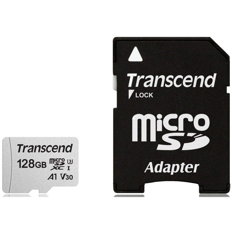 Флеш-накопитель Transcend Карта памяти Transcend 128GB UHS-I U3A1 microSD with Adapter