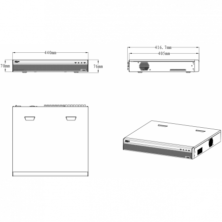 32-канальный видеорегистратор DHI-XVR5432L: 1080p (15к/с), 1080N (25к/c). HDCVI+AHD+TVI+IP+PAL960H, до 16 IP камер 5 Мп, 4xHDD до 8Тб каждый
