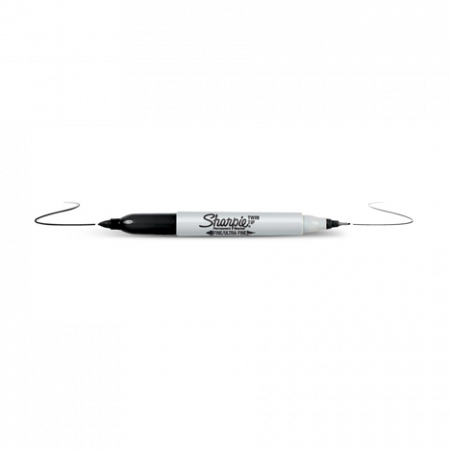 Перманентный маркер с двойным наконечником Sharpie черного цвета