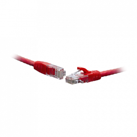 Коммутационный шнур F/UTP 4-х парный cat.5e 0.3м PVC standart красный