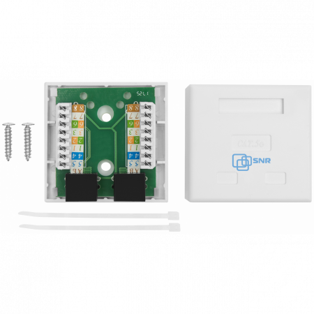 Розетка накладная 2хRJ45 (SNR-SMB-2109A)