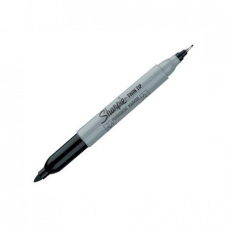 Перманентный маркер с двойным наконечником Sharpie черного цвета