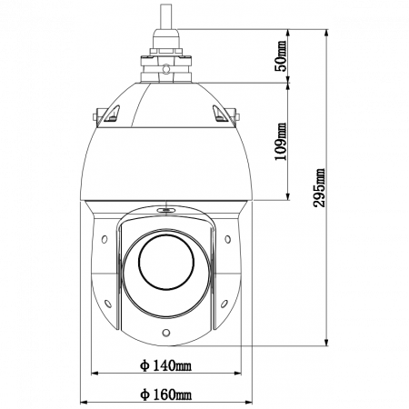 HDCVI камера Dahua DH-SD49225I-HC-S3 скоростная PTZ 2Мп с 25x зумом, Starlight, WDR 120дБ, 1080p, ИК-подсветка до 100м, IP66, DC12B