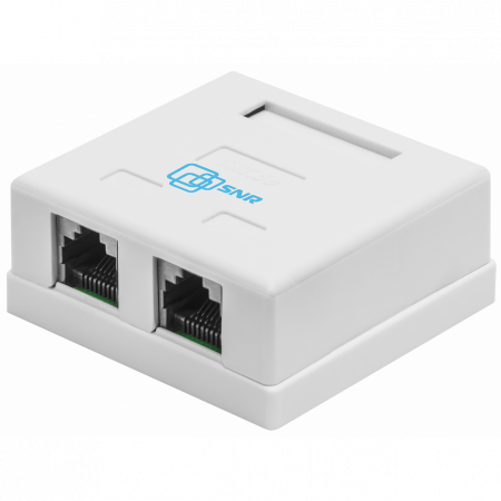 Розетка накладная 2хRJ45 (SNR-SMB-2109A)