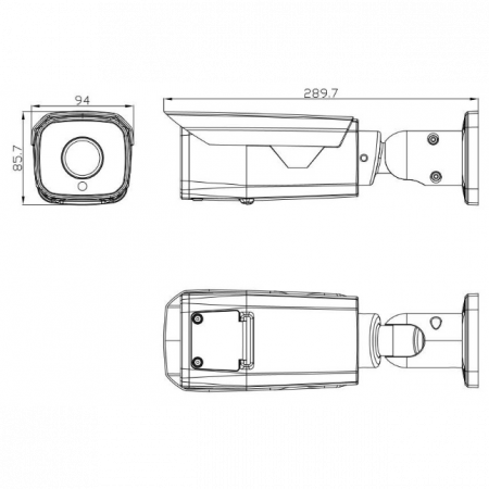 IP камера OMNY BASE ViBe2Z550-WD буллет 2Мп (1920×1080) 30к/с, 5-50мм мотор., F1.6, 802.3af A/B, 12±1В DC, ИК до 50м, EasyMic
