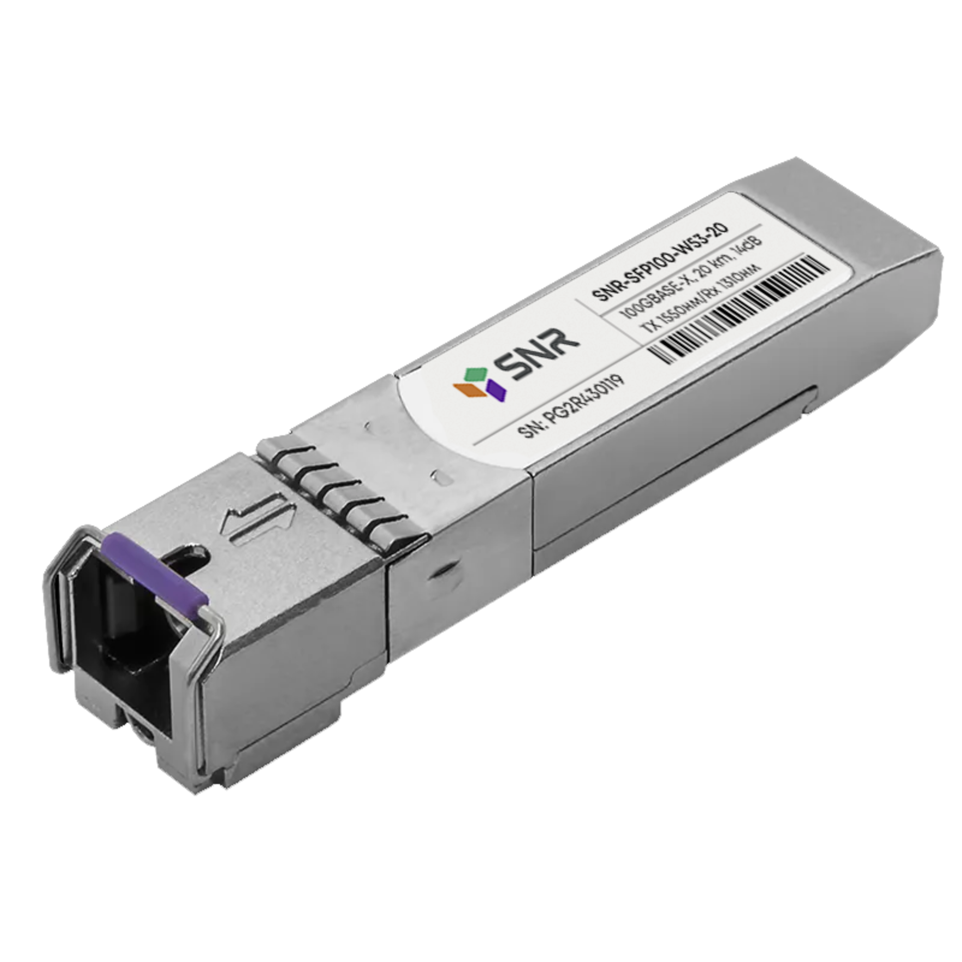  Модуль SFP WDM, дальность до  20км (12dB), 1550нм, 100Mb 