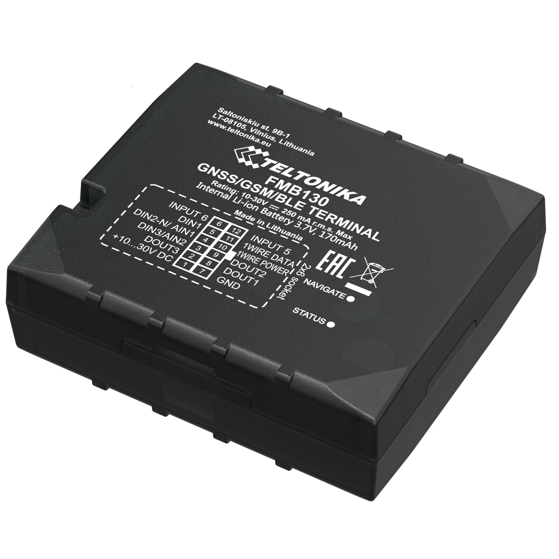 FMB130 GPS контроллер местонахождения и состояния транспорта