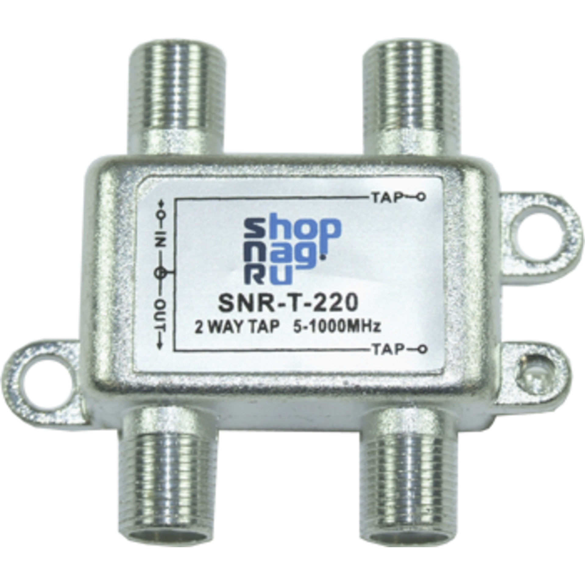 Ответвитель абонентский SNR-T-216 на 2 отвода, вносимое затухание IN-TAP 16dB.