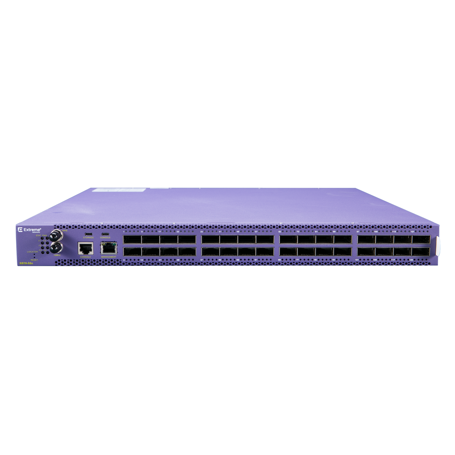 Коммутатор Extreme Summit X870-32c, 32 10Gb/25Gb/40Gb/50Gb/100Gb QSFP28 портов, 2БП