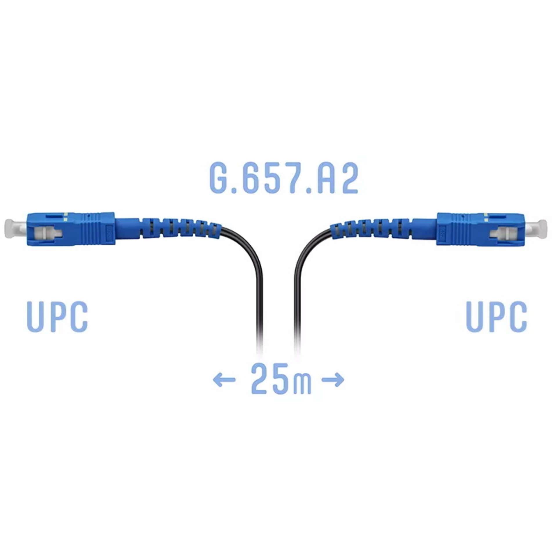 Патчкорд оптический FTTH SC/UPC, кабель 604-02-01, 25 метров