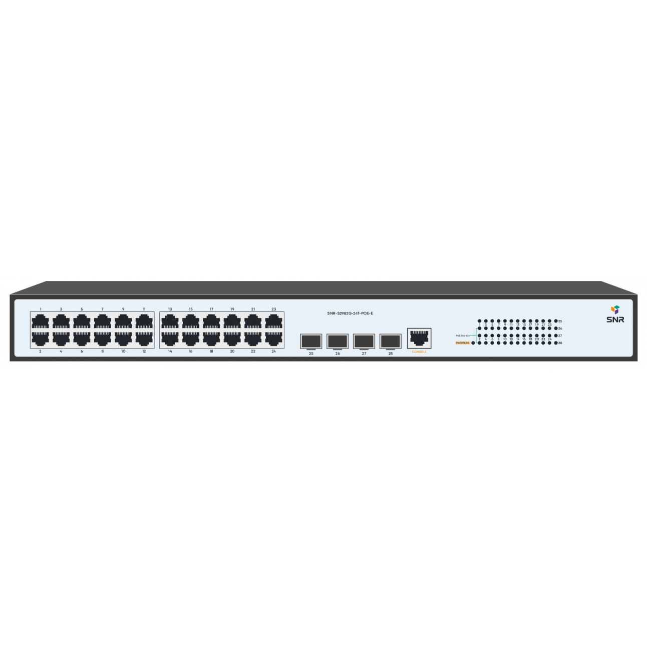 Управляемый POE коммутатор уровня 2 SNR-S2982G-24T-POE-E