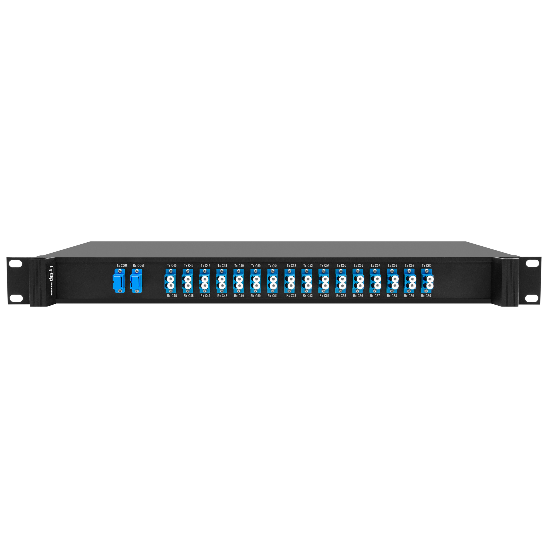 Мультиплексор DWDM двухволоконный 16-канальный, каналы 41~44, 46~49, 51~54, 56~59, 1U 19, пониженное затухание 