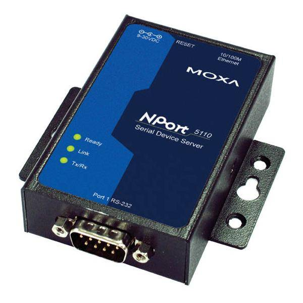 NPort 5110 RU 1-портовый асинхронный сервер RS-232 в Ethernet MOXA