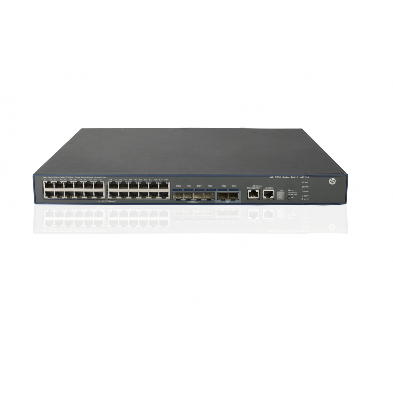 Коммутатор HP 5500-24G-4SFP HI с 2 интерфейсными слотами
