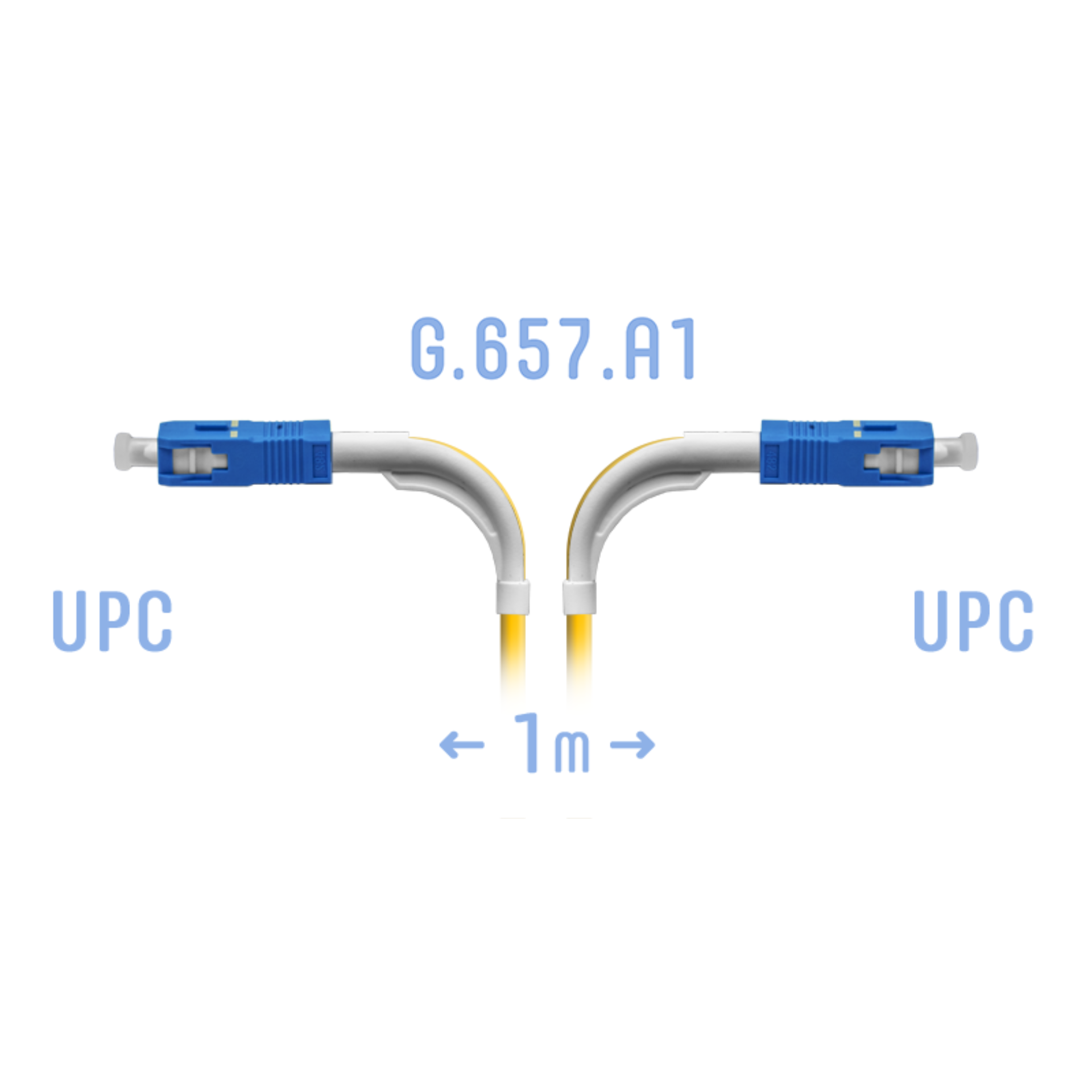 Патчкорд оптический SC/UPC SM G.657.A1 (угловой) 1 метр