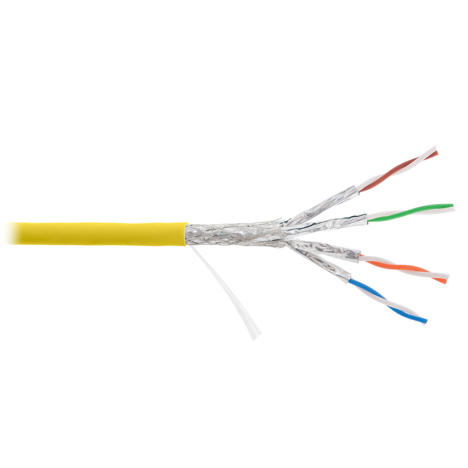 Кабель NIKOLAN S/FTP 4 пары, Кат.7а (Класс Fа), тест по ISO/IEC, 1000МГц, одножильный, BC (чистая медь), 23AWG (0,58мм), внутренний, LSZH нг(А)-HFLTx,