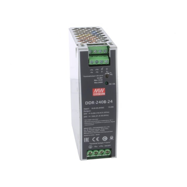 DDR-240B-24 Преобразователь: DC/DC; 240Вт; Uвх:16,8 - 33,6.В; Uвых:24ВDC; Iвых:10А, Mean Well