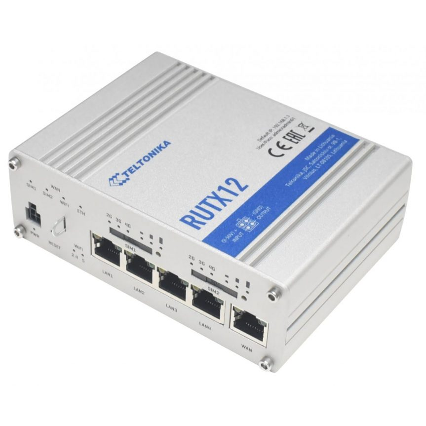 Промышленный 4G маршрутизатор Teltonika RUTX12