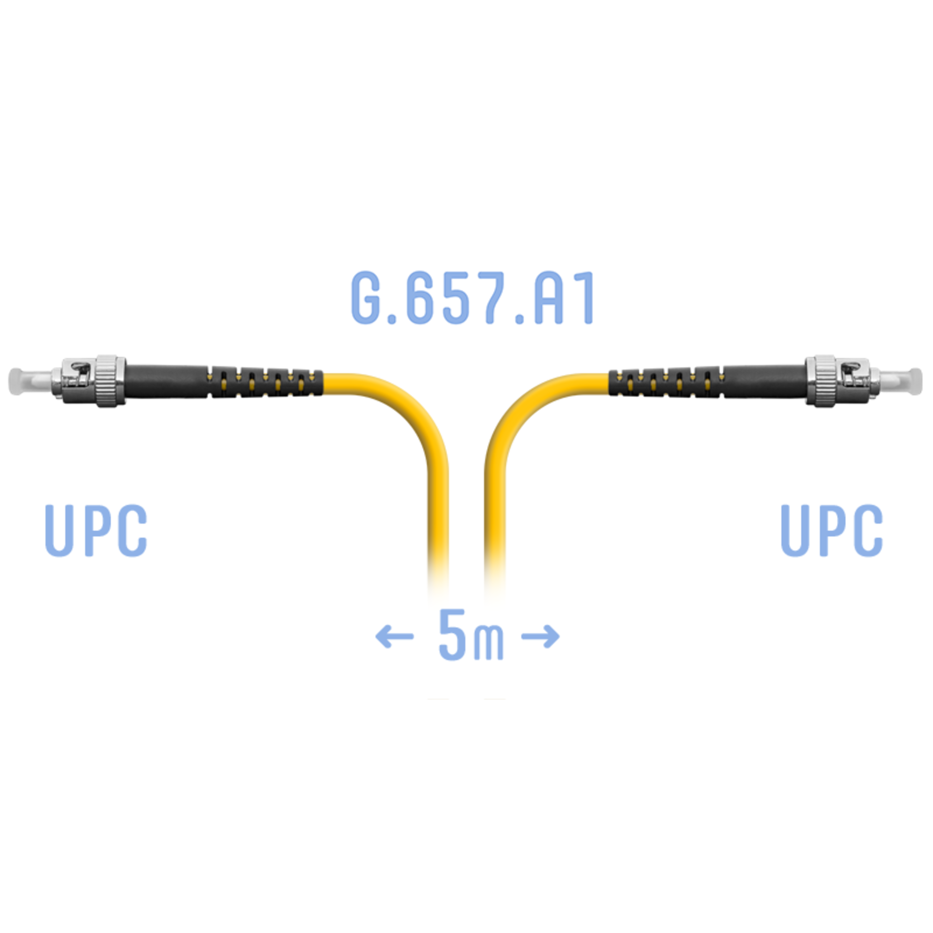 Патчкорд оптический ST/UPC SM G.657.A1 5 метров