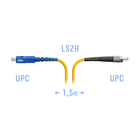 Патчкорд оптический FC/UPC-SC/UPC SM  1.5 метра