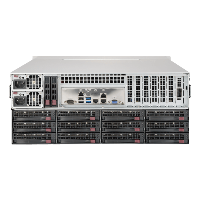 Платформа Supermicro 4U SSG-5049P-E1CTR36L, Один процессор Intel Xeon Scalabl, Intel C622, DDR4, 36x3.5HDD, 2x2,5HDD, SAS3 via LSI 3008, 2x10GBase-T