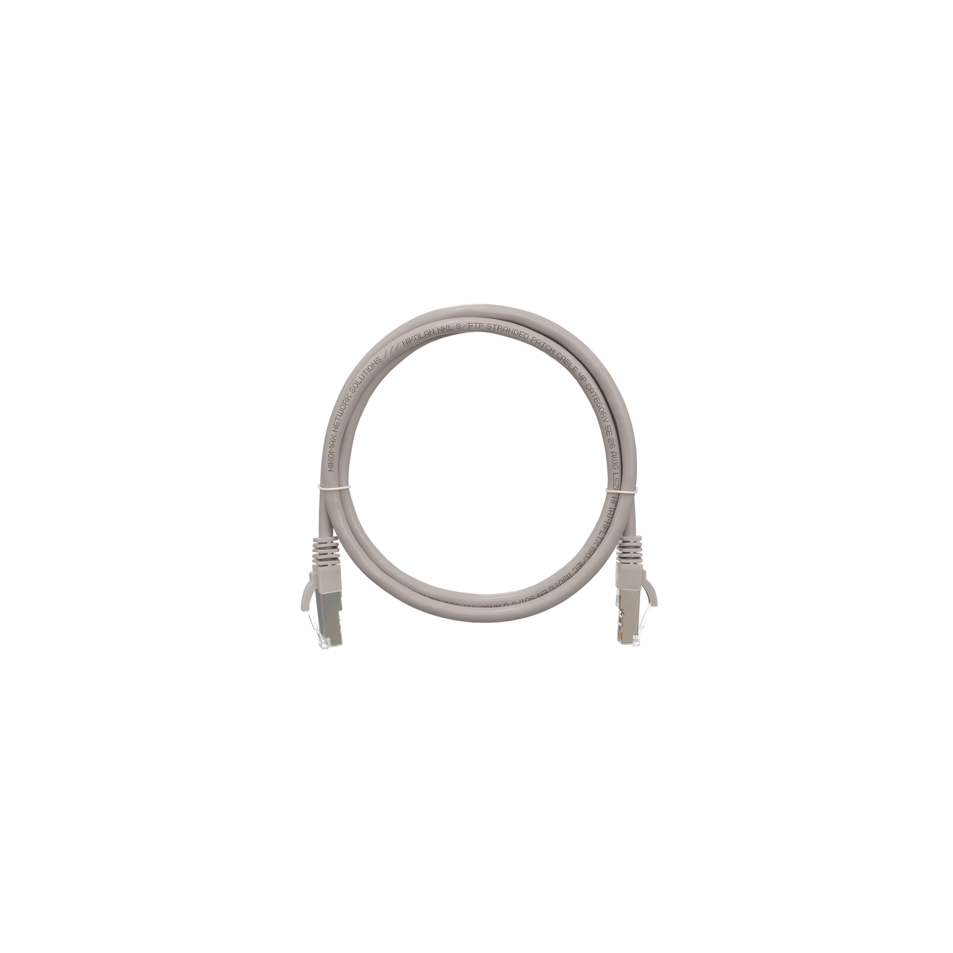 Коммутационный шнур NIKOMAX F/UTP 4 пары, Кат.5е, 26AWG, LSZH нг(А)-HFLTx, серый, 1,5м