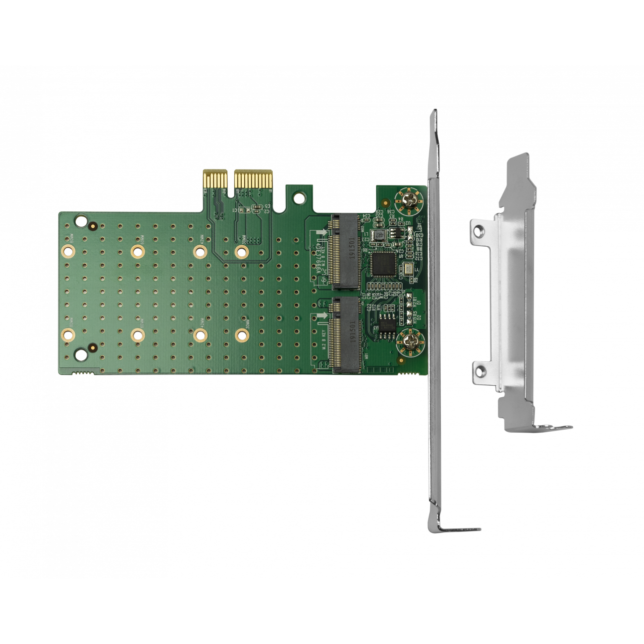 Переходной адаптер PCIe 2.0 x1 на 2xM.2 NVMe