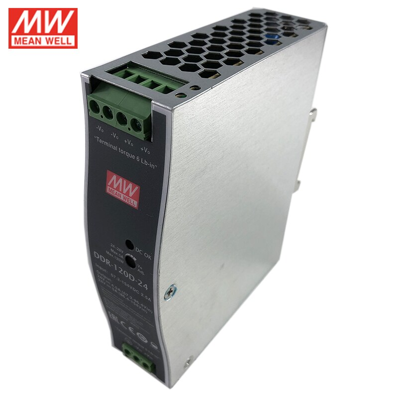 DDR-120D-24, DC/DC преобразователь, 120Вт, вход 67,2-154В, выход 24В/5А Mean Well