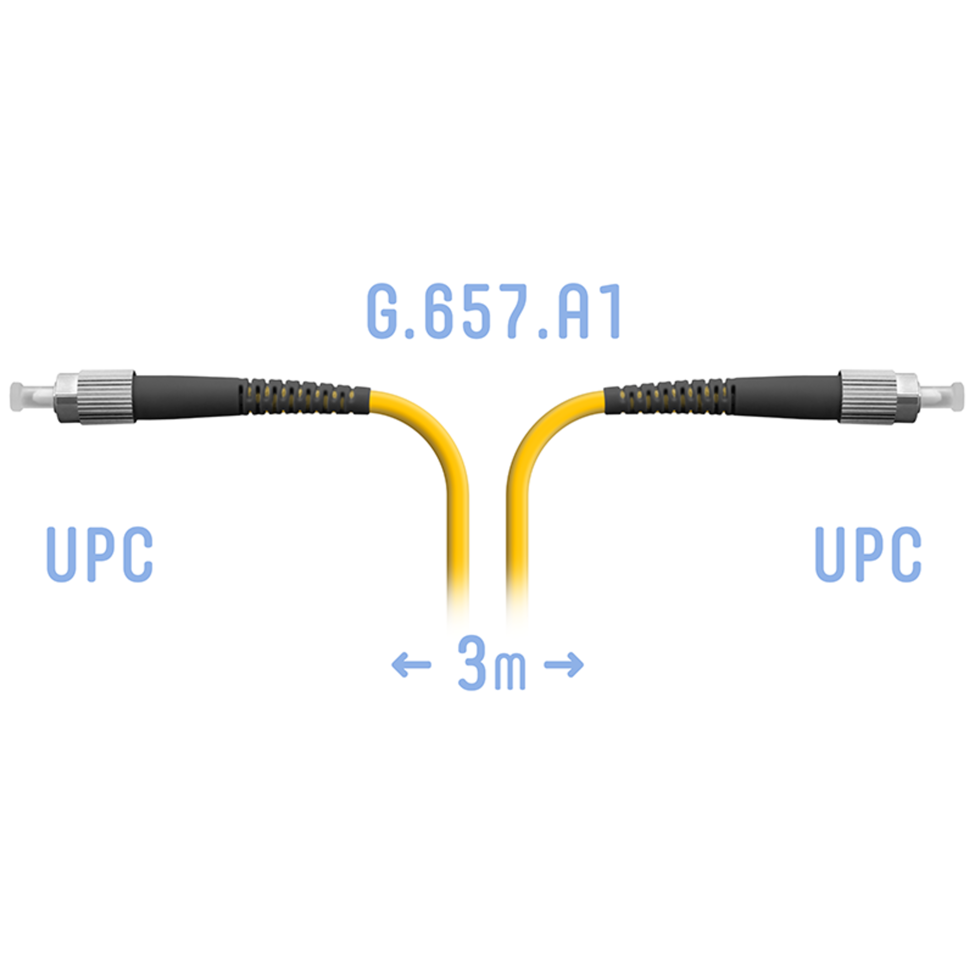 Патчкорд оптический FC/UPC SM G.657.A1 3 метра