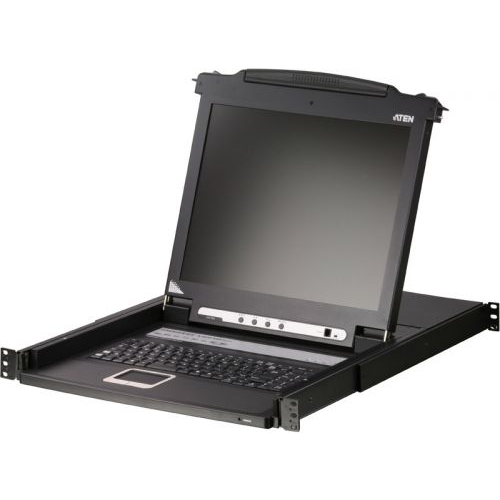 Консоль управления, для KVM-переключателей, электрон., 19, SVGA+KBD+MOUSE PS/2, с KVM-шнуром PS/2 1.8м., LCD экран 17, лат./рус. (1280x1024;DDC2B)