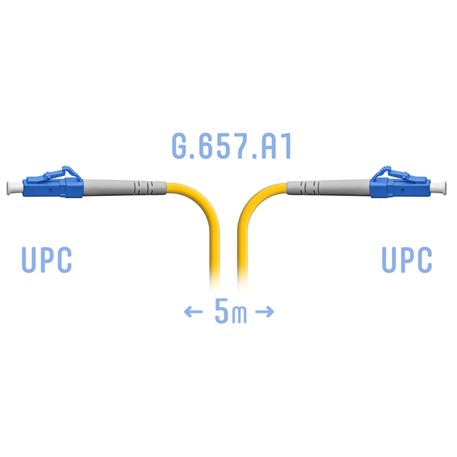Патчкорд оптический LC/UPC SM G.657.A1 5 метров