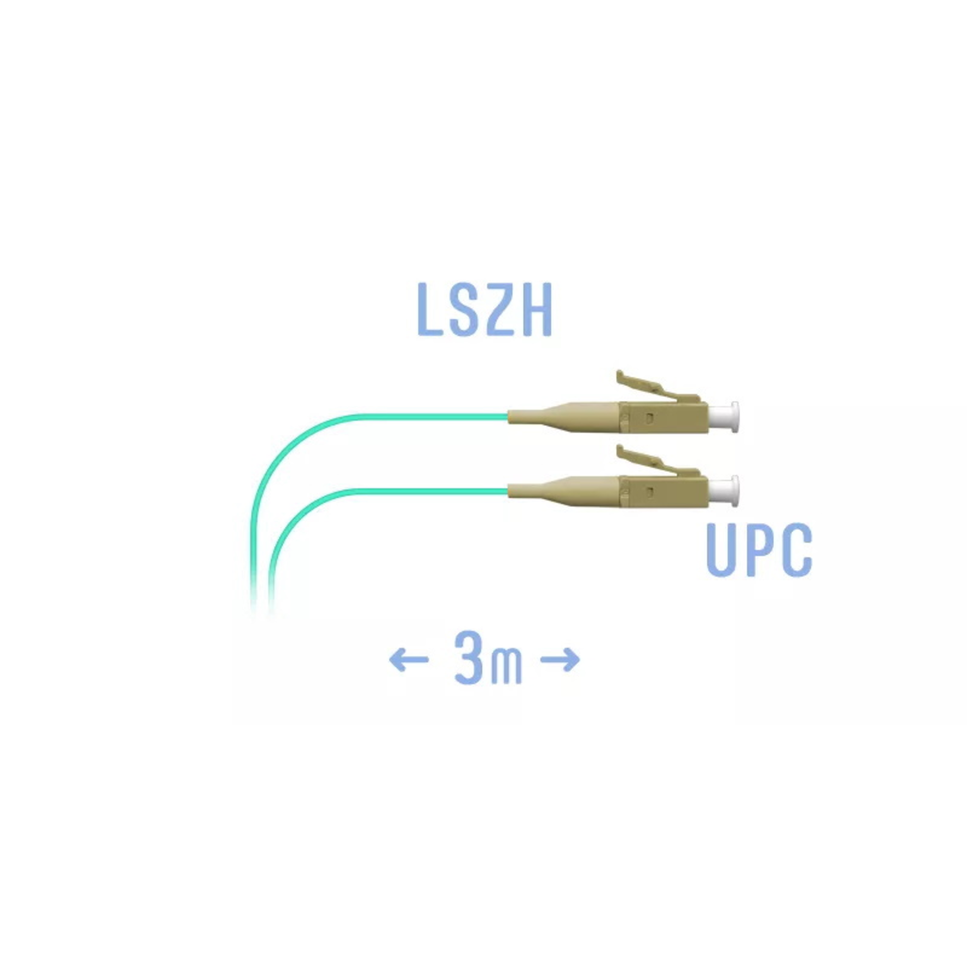 Шнур монтажный оптический LC/UPC MM 3m