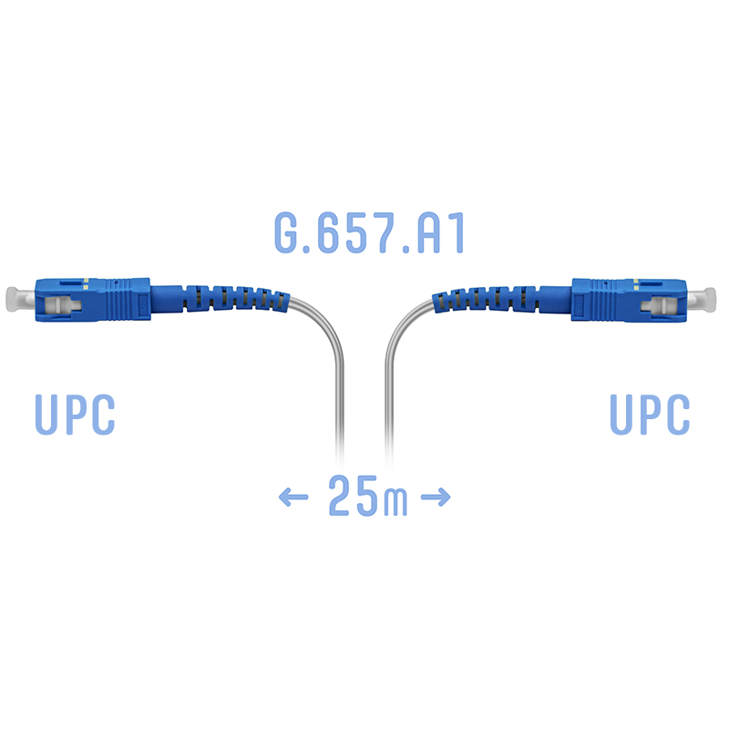 Патчкорд оптический FTTH SC/UPC, кабель 604-02-01W, 25 метров
