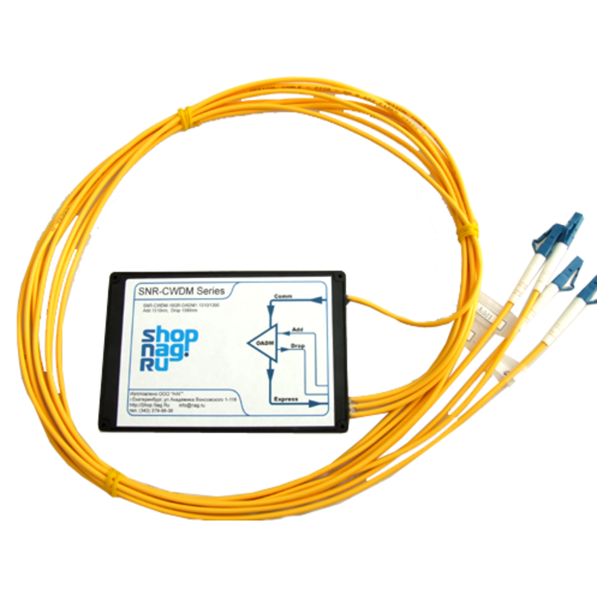 Модуль Add/Drop  SNR-DWDM-OADM1-1551.72/1532.68 для одноволоконных DWDM сетей