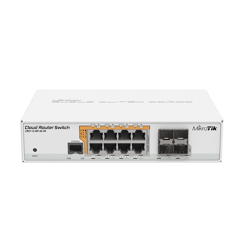 Коммутатор Cloud Router Switch Mikrotik CRS112-8P-4S-IN (RouterOS L5)