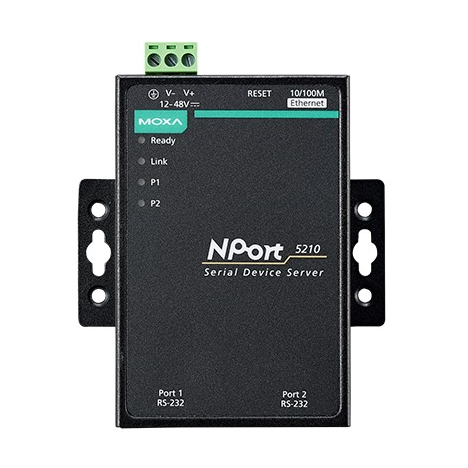 NPort 5210 2-портовый асинхронный сервер RS-232 в Ethernet MOXA