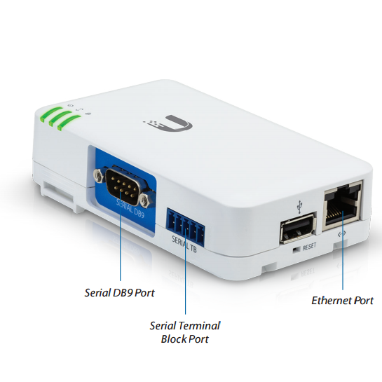 Шлюз для сетей mFi с портом DB9 Ubiquiti mPort Serial IP