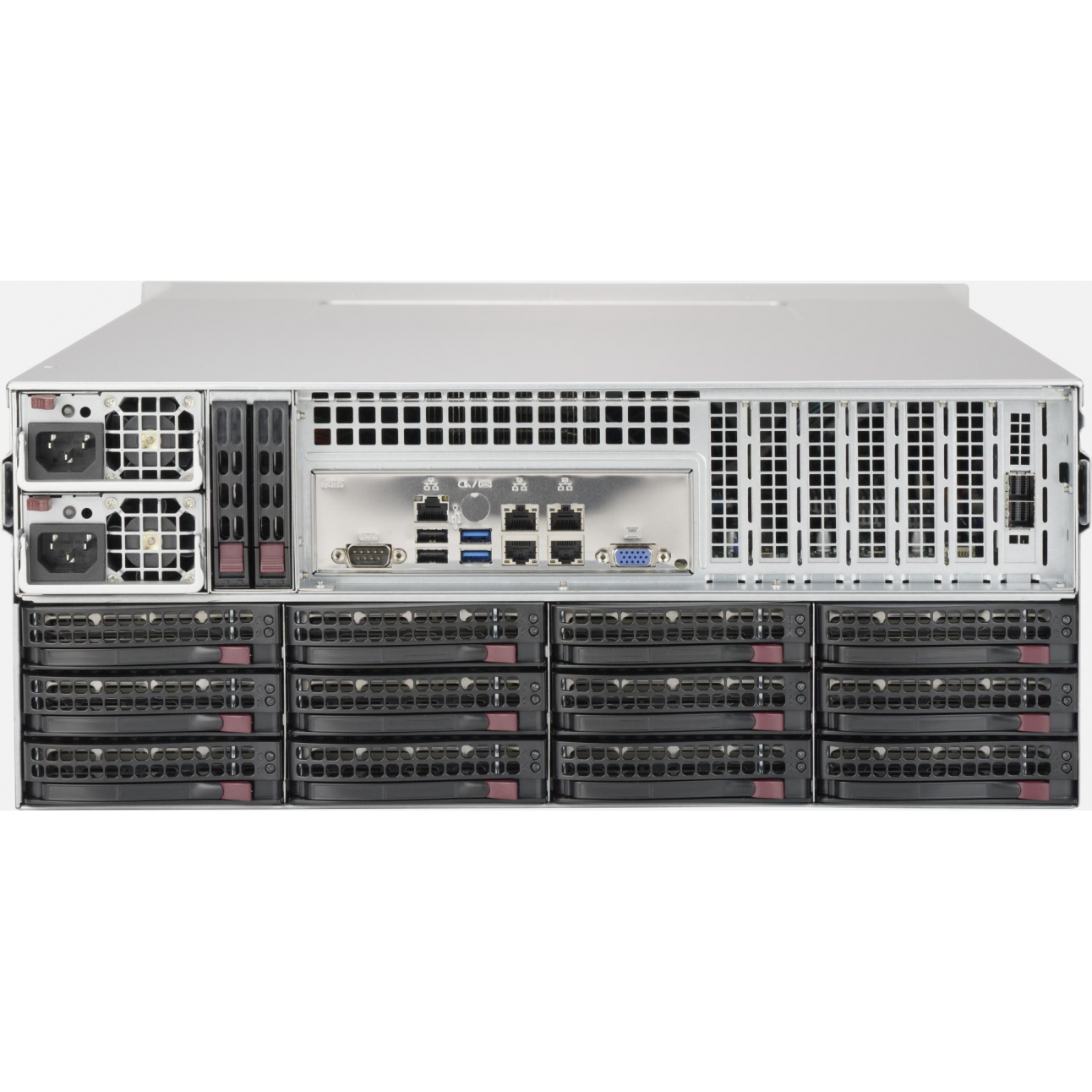 Платформа Supermicro 4U SSG-5048R-E1CR36L, Один процессор E5-2600v3/v4, Intel C612, DDR4, 36x3.5HDD, 2x2,5HDD, SAS3 via LSI 3008 (режим IR)