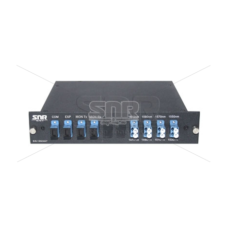 Мультиплексор CWDM одноволоконный 4-х канальный, (trx:1610-1550, 1470-1530), Monitor, UPG