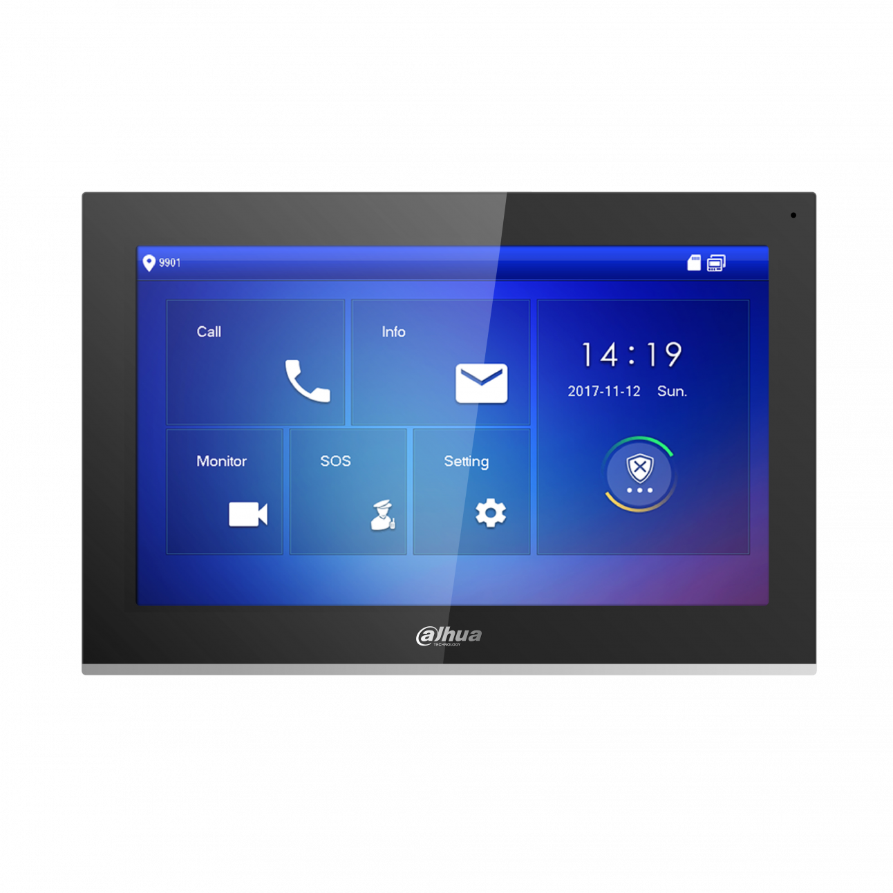 IP монитор для видеодомофона Dahua DH-VTH5441G 10 дюймов, трев.вх/вых 6/1, LAN, встр.карта памяти до 8Гб, DC12В/PoE(802.3af)