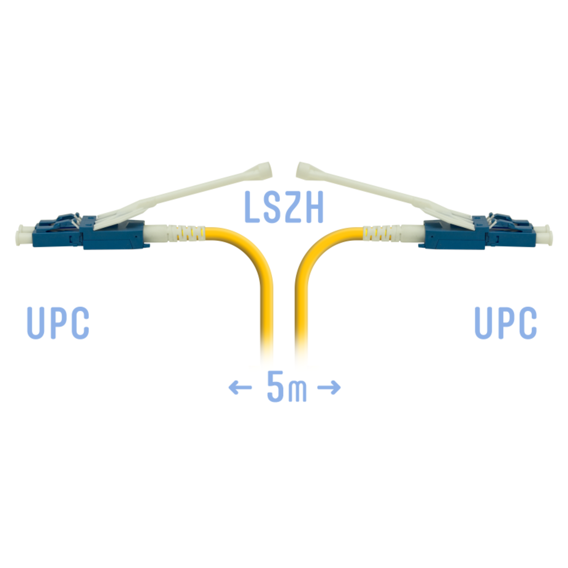 Патчкорд оптический LC/UPC SM Duplex (HD) 5 метров, волокно G.657.A1