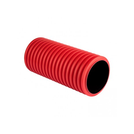 Труба гофро двустен. ПНД d75 с протяж. красн. (уп.50м) ДКС 121975