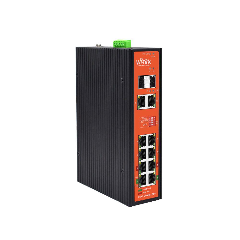Промышленный неуправляемый коммутатор Wi-Tek PS310GF-I v2