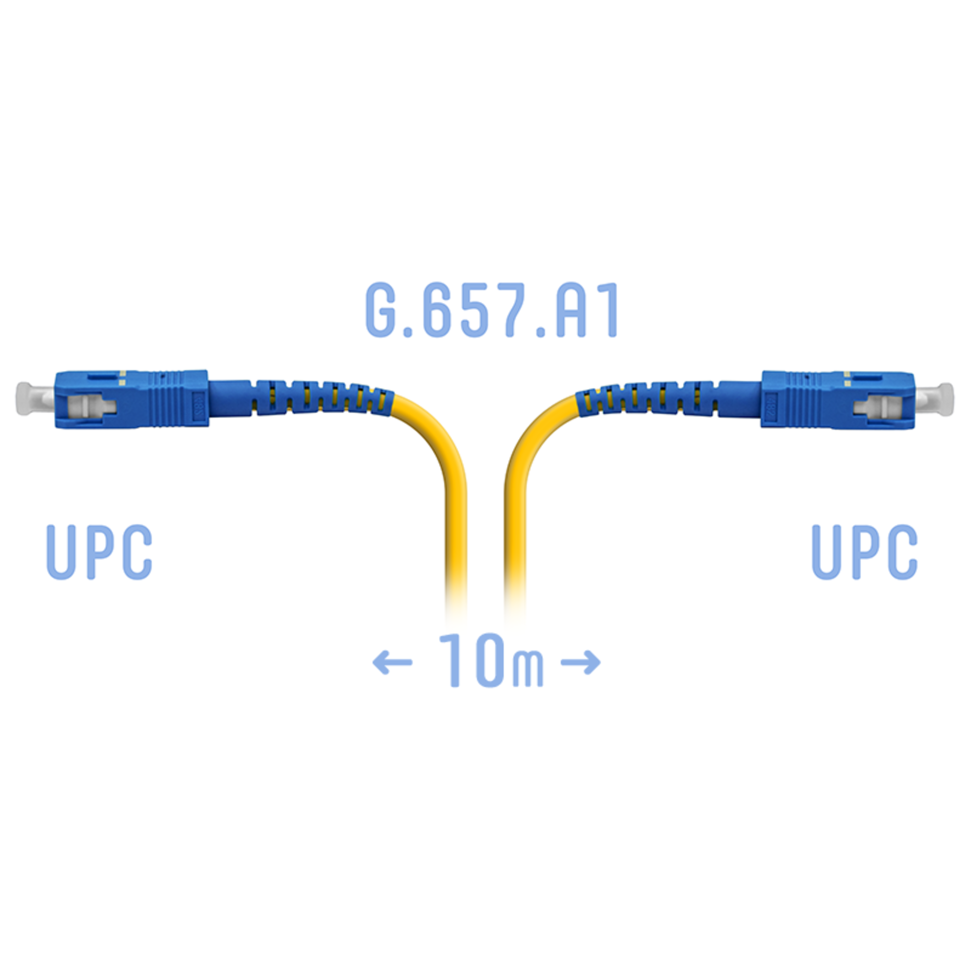 Патчкорд оптический SNR-PC-SC/UPC-A SM 10 м, сверхгибкое волокно