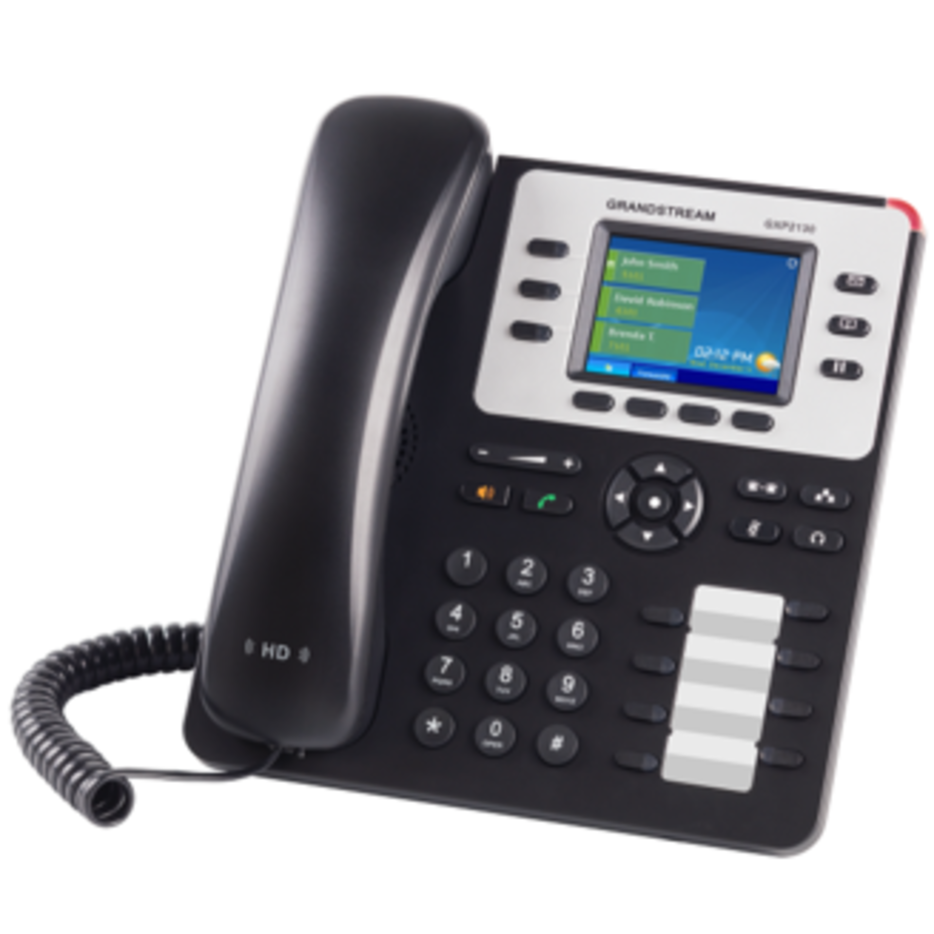 Grandstream GXP2130v2 - IP телефон. 3 SIP аккаунта, 3 линии, цветной LCD, PoE, (1GbE) Gigabit Ethernet, 8 BLF, Bluetooth