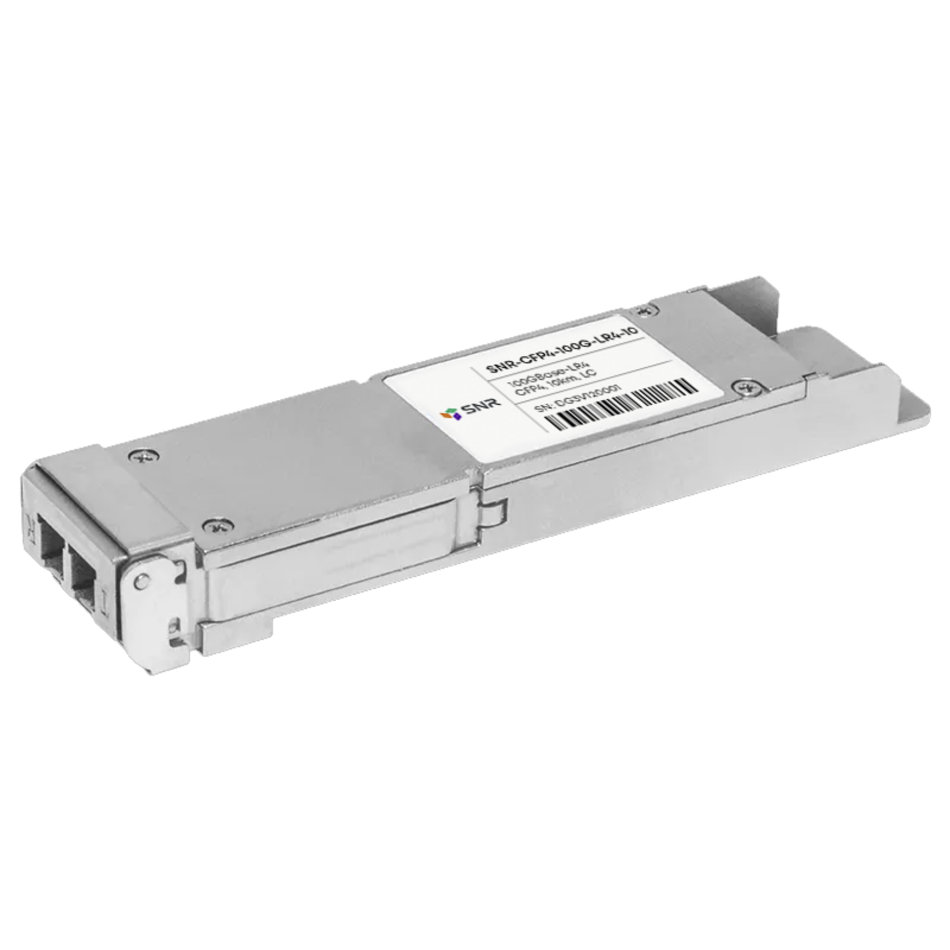 Двухволоконный модуль, CFP4 100GBASE-LR4, разъем LC, дальность до 10км (6dB)